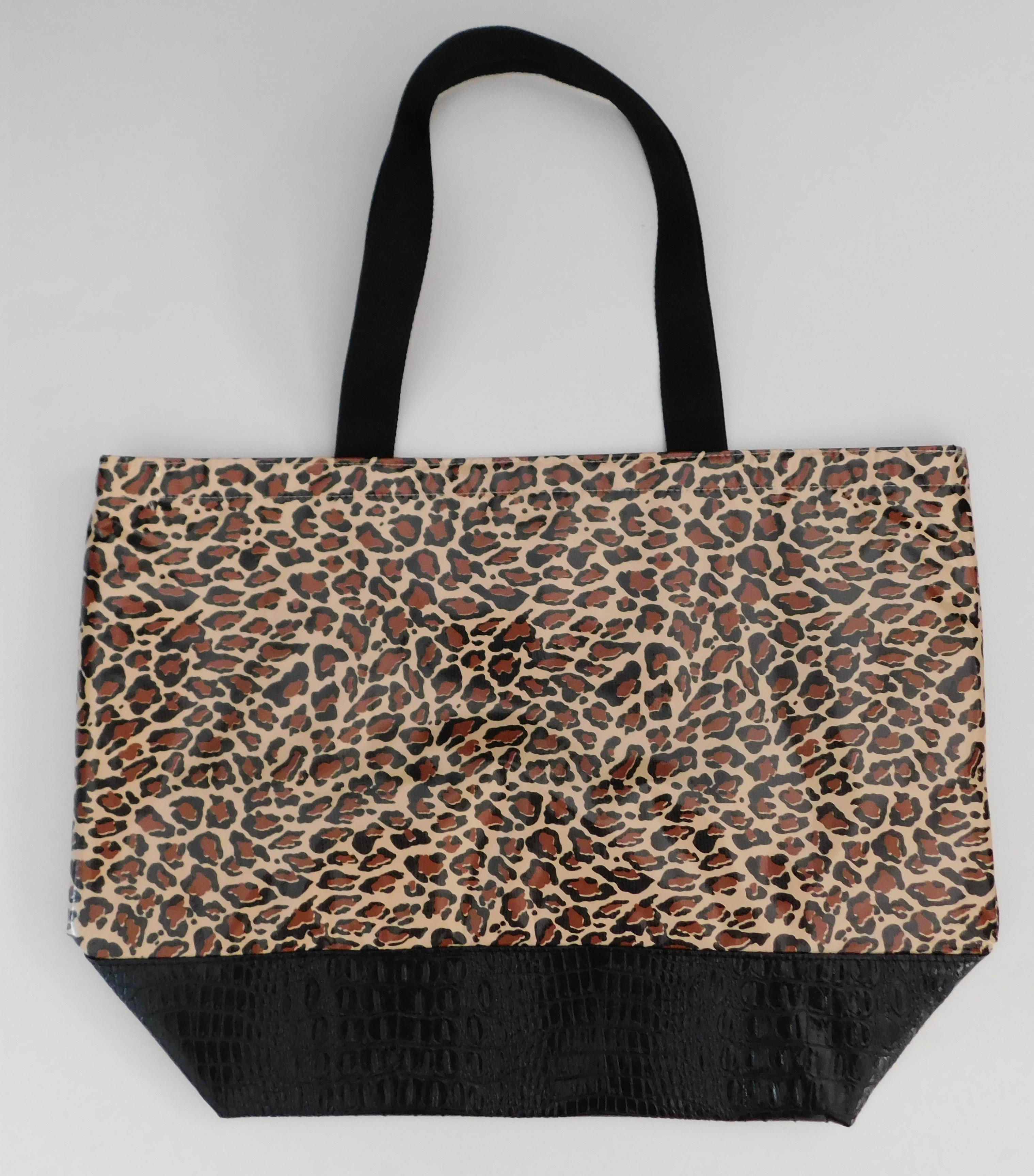 leopard beach bag